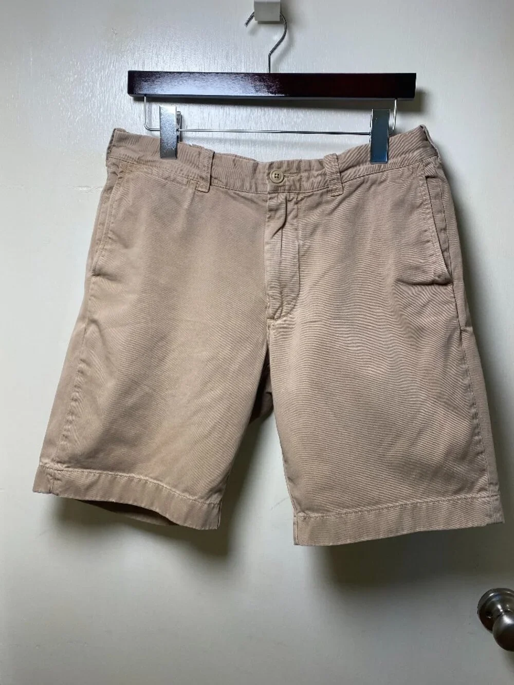J.Crew Stanton Classic Fit Chino Shorts Garment Dyed Khaki Men's Size 32 Cotton